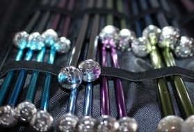 variety of knitting needles