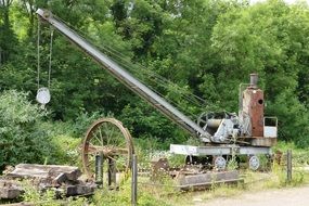 old industrial crane