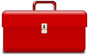 red toolbox as a drawing