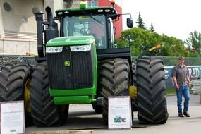 Huge green tractor