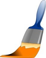 orange paint brush as an illustration