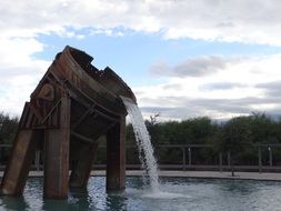 huge bucket in an industrial park in Monterrey