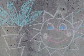 chalk picture drawing