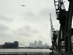 loading cranes on a port