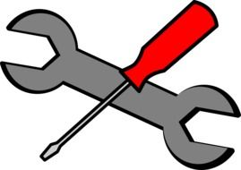 isolated wrench and screwdriver