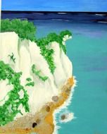 Beautiful painting of White Cliffs clipart