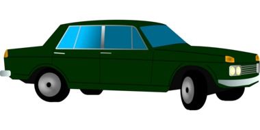 painted green sedan