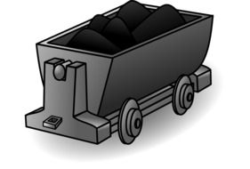 Wagon with coal clipart