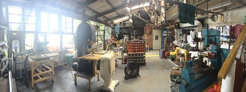 interior of the machine shop