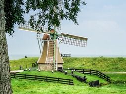 windmill at zuiderzee outdoor museum