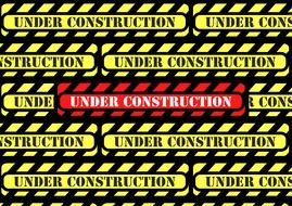 under cinstruction warning shield