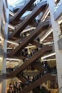 mechanical staircase in a mall
