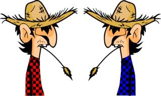 drawing of two mexican farmers