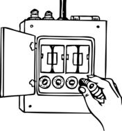 fuse on power box, illustration