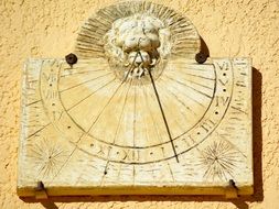 Historically sundial made of pierre