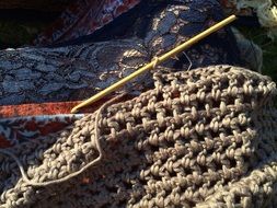 handmade brown crochet