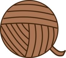 brown knit drawing