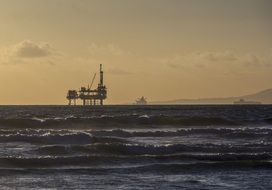 oil platform in ocean