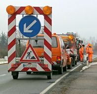 road works barrier