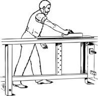 graphic image of a joiner at work