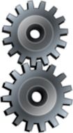 gray gears as a graphic image