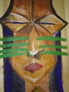 indian wooden mask