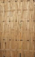 Wall made of bamboo