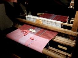 weaving on a loom