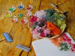 colorful wool for craft