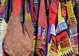 sale of handmade colored bags