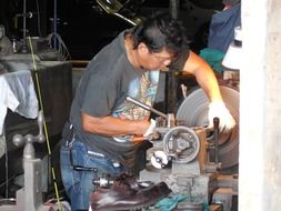 Photo of machinist on a factory