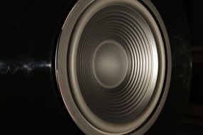 closeup of a speaker