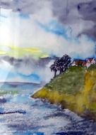 painting of sea landscape