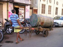 water carrier on the streets of Bombay
