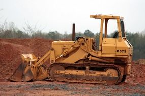 bulldozer at a construction site