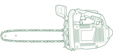 chainsaw tool drawing