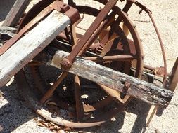 Old rusted wheel