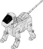 robotic dog, illustration