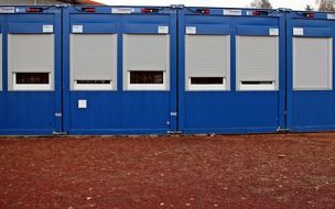 blue living containers