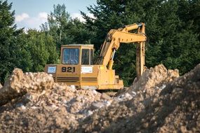 excavators in the forest