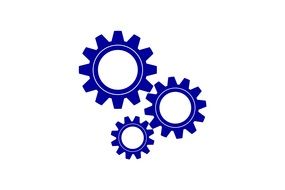 painted blue gear