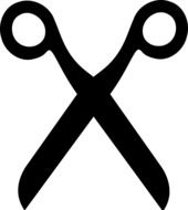 black scissors on a white background
