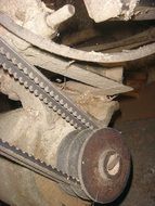 photo of a chain on an industrial machine