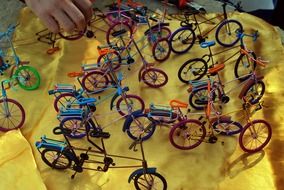 miniature handmade bicycles