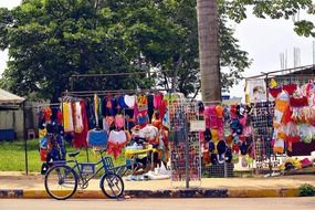 handmade market with souvenirs