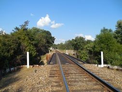 gravel along the rails