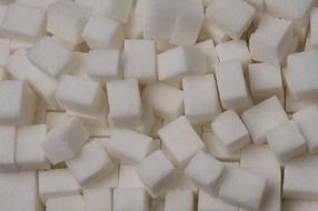 Sugar in the form of cubes