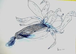 drawing of a corn on the cob