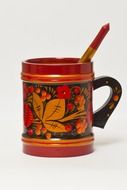 dishes with colorful painting as a craft