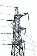 high voltage tower monohrom drawing